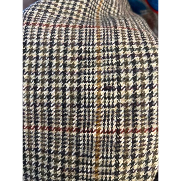 Lands End Houndstooth Plaid Wool Blazer Preppy Vintage Style Academia 41R - Picture 11 of 11
